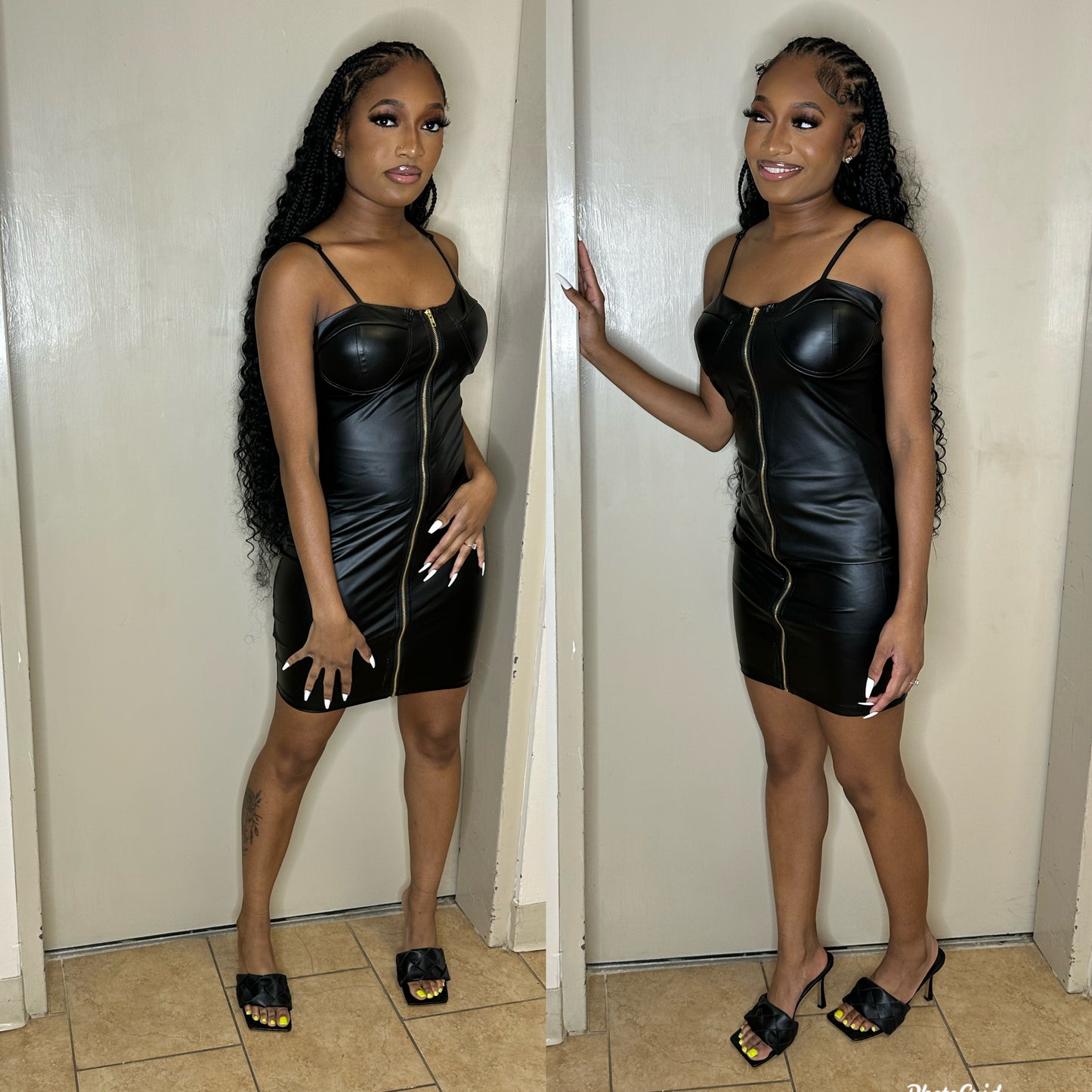 Night Out Leather Dress