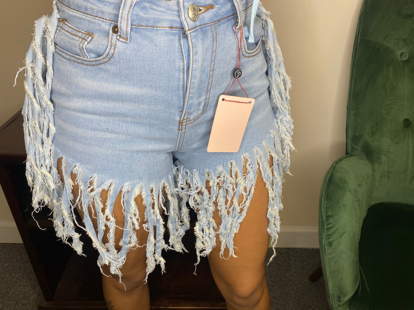 Denim Distressed Shorts